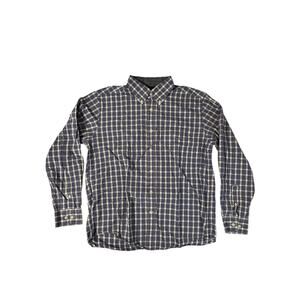 Tommy Hilfiger Mens Shirt Button Down Blue & Red Plaid  - Size Large